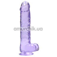 Фаллоимитатор Realrock Crystal Clear Dildo Realistic 9, фиолетовый - Фото №1