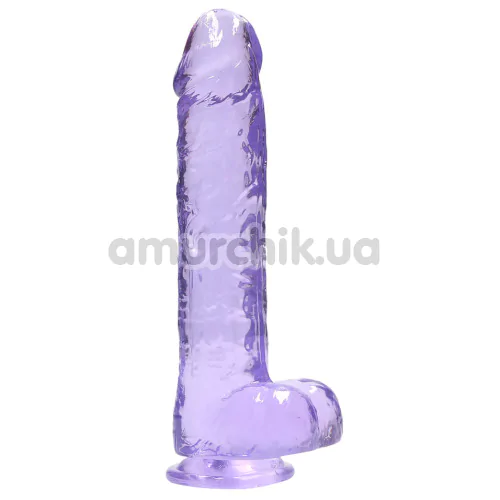 Фаллоимитатор Realrock Crystal Clear Dildo Realistic 9, фиолетовый - Фото №1