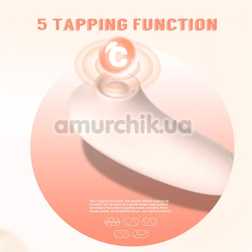 Кліторальний вібратор з пульсацією Kissen Rosebud, світло-рожевий