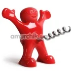 Штопор для вина Happy Man Corkscrew, красный - Фото №1