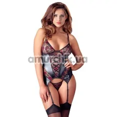 Комплект Cottelli Collection Lingerie 2631830 черный: корсаж + трусики-стринги - Фото №1