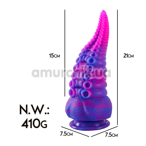 Фаллоимитатор Monster Tentacle Dildo 8, розово-фиолетовый