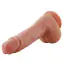 Фаллоимитатор-насадка Hismith 2-layers Silicone Flesh Dildo 8.3, коричневый - Фото №2
