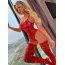 Комплект JSY Sexy Lingerie WW7238, красный: боди + чулки - Фото №6