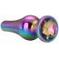 Анальная пробка с радужным кристаллом Gleaming Love Large Pleasure Plug, радужная - Фото №3