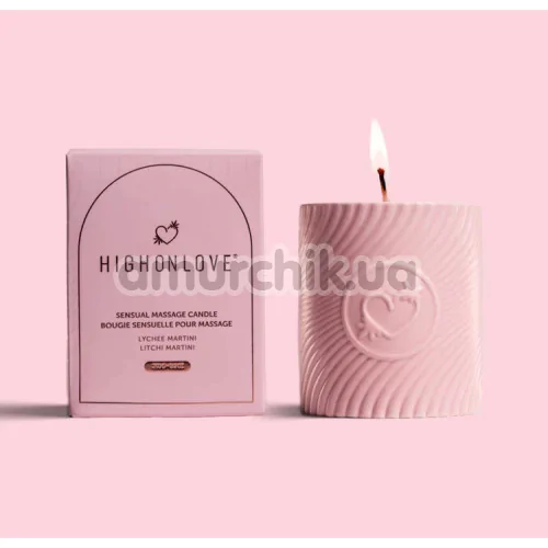 Массажная свеча HighOnLove Sensual Massage Candle Lychee Martini - личи и мартини, 250 мл