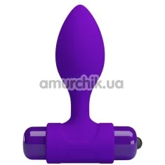 Анальная пробка с вибрацией Pretty Love Vibra Butt Plug, фиолетовая - Фото №1