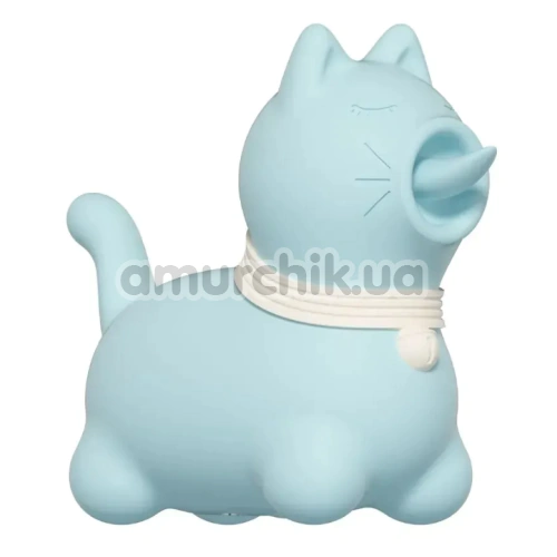 Симулятор орального сексу для жінок з вібрацією Univibe Sexy Kitty, блакитний