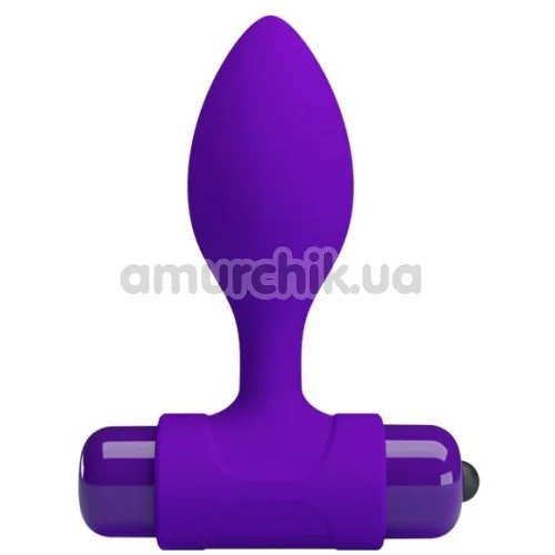Анальная пробка с вибрацией Pretty Love Vibra Butt Plug, фиолетовая - Фото №1