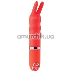 Клиторальный вибратор Purrfect Silicone с ушками, ребристый красный - Фото №1