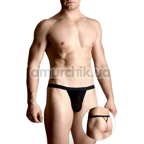 Трусы-стринги мужские Mens thongs черные (модель 4494)