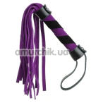 Флоггер DS Fetish S&M Whip 27.5, фіолетово-черный - Фото №1