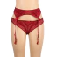 Комплект Star Night Tiny Lace Bow Garter Panty, красный: пояс для чулок + трусики - Фото №2