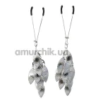 Зажимы для сосков Virgite Nipple Clamps Jewels Mod. 10, серебряные - Фото №1