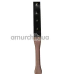 Шлепалка с шипами Art of Sex BDSM Strong Leather Paddle, коричнево-черная - Фото №1