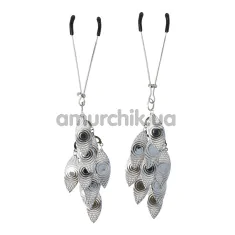 Затискачі для сосків Virgite Nipple Clamps Jewels Mod. 10, срібні - Фото №1