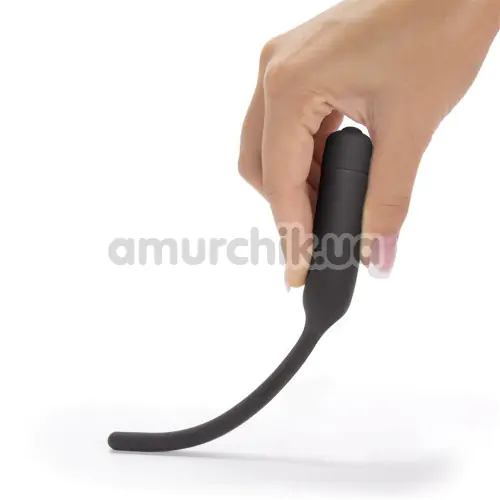 Уретральная вставка с вибрацией для мужчин Silicone Vibrating Urethral Dilator, черная