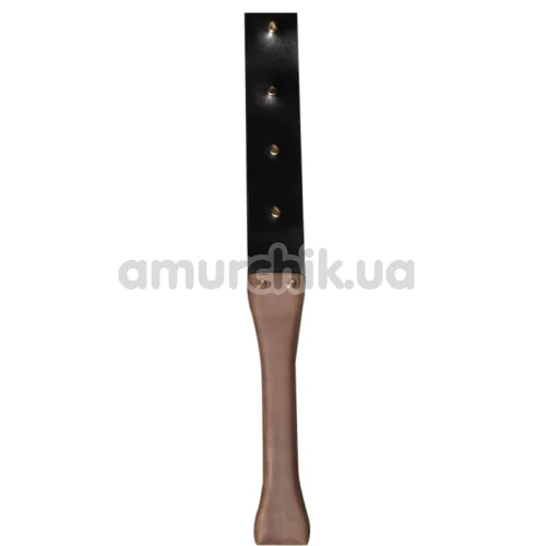 Шлепалка с шипами Art of Sex BDSM Strong Leather Paddle, коричнево-черная - Фото №1