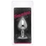 Анальна пробка з синім кристалом Loveshop Seamless Butt Plug M, срібна - Фото №3