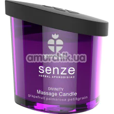 Свеча для массажа Senze Divinity Massage Candle - грейпфрут/пальмароза/петитгрейн, 50 мл - Фото №1