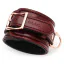 Фиксаторы для ног Liebe Seele Wine Red Leather Ankle Cuffs with Rose Gold Hardware, бордовые - Фото №3