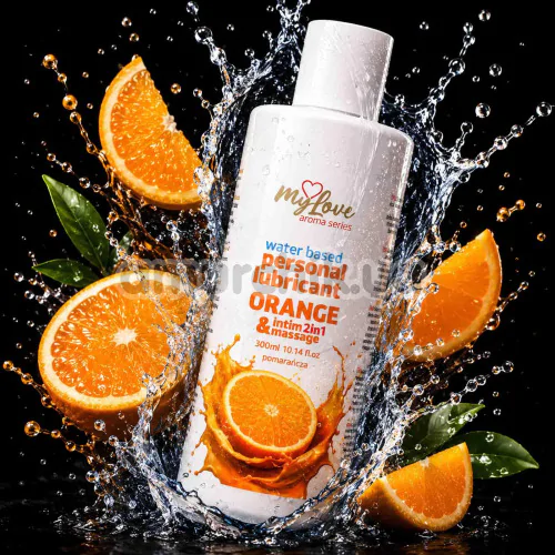 Масажний лубрикант MyLove Aroma Series Personal Lubricant 2in1 Orange - апельсин, 300 мл