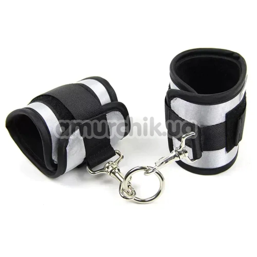 Бондажний набір Roomfun Ball Gag And Wrist Restraint Set, чорний