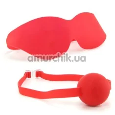 Кляп с маской Fetish Fantasy Elite Fantasy Ball Gag & Mask, красные - Фото №1