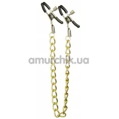 Зажимы для сосков с цепочкой Lucky Bay Nipple Play Long Chain, золотые - Фото №1