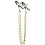 Затискачі для сосків з ланцюжком Lucky Bay Nipple Play Long Chain, золоті - Фото №1