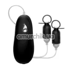 Зажимы для сосков с вибрацией Nipple Play Silicone Vibrating Nipple Pleasurizer, черные - Фото №1
