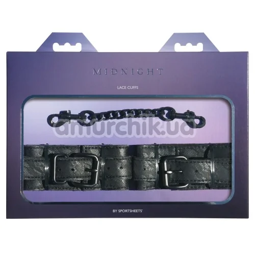 Фіксатори для рук Sportsheets Midnight Lace Cuffs, чорні