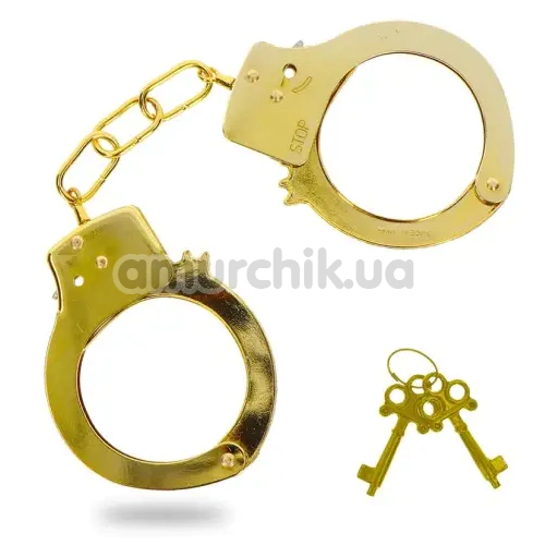 Наручники Toy Joy Fun Cuffs, золоті - Фото №1