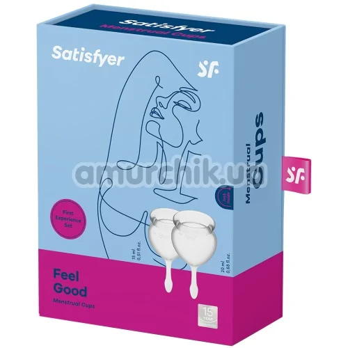 Набір з 2 менструальних чаш Satisfyer Feel Good, прозорий