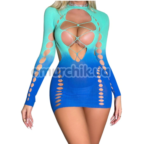 Платье Star Night Sexy Invitation Mini Dress, бирюзово-синее