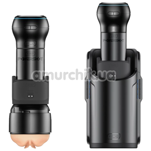 Інтерактивний мастурбатор з вібрацією Kiiroo Powershot, прозорий