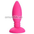 Анальна пробка Alume Silicone Textured Teardrop Anal Plug S, рожева - Фото №1