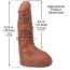 Фалоімітатор з еякуляцією Doc Johnson The Realistic Cock Squirting 9.5, світло-коричневий - Фото №7