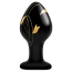 Анальная пробка Secret Kisses 3.5 Handblown Glass Plug Smooth Tapered Tip & Insertable Bulb, черная - Фото №1