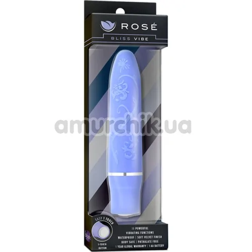 Вібратор Rose Bliss Vibe, блакитний