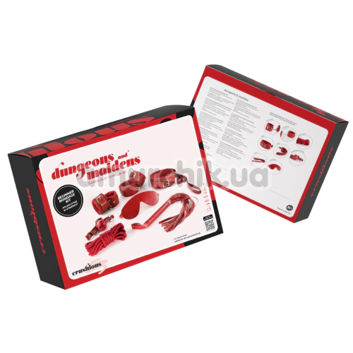 Бондажний набір Crushious Dungeons & Maidens, червоний