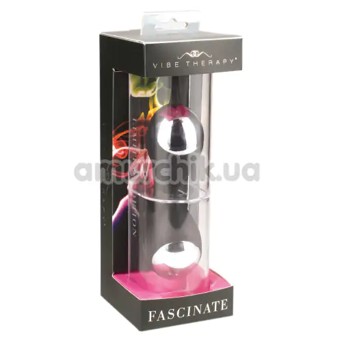 Вагінальні кульки Vibe Therapy Fascinate, вугільно-чорні