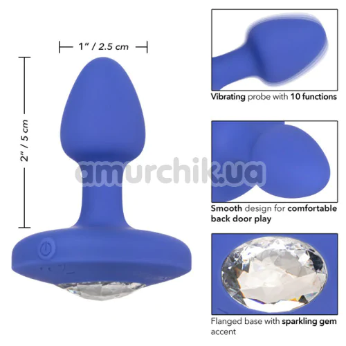 Анальная пробка с вибрацией Cheeky Gems Small Rechargeable Vibrating Probe, фиолетовая