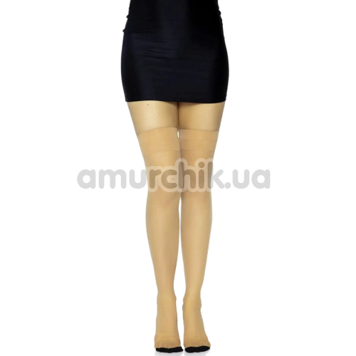 Чулки Leg Avenue Cuban Heel Stockings, телесные