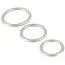 Набор из 3 эрекционных колец Metallic Silicone Cock Ring Set, серебряный - Фото №1