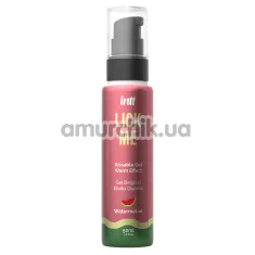 Оральный лубрикант с согревающим эффектом Intt Lick Me Kissable Gel Warm Effect Watermelon - арбуз, 50 мл - Фото №1