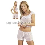 Біла піжамка Pyjama: маєчка + шортики - Фото №1