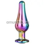 Анальная пробка с радужным кристаллом Gleaming Love Medium Pleasure Plug, радужная - Фото №1
