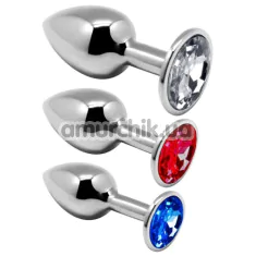 Набор анальных пробок Alive Anal Pleasure Metal Plug Kit, серебряный - Фото №1