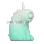 Клиторальный вибратор с пульсацией Univibe Sexy Unicorn, бело-бирюзовый - Фото №1